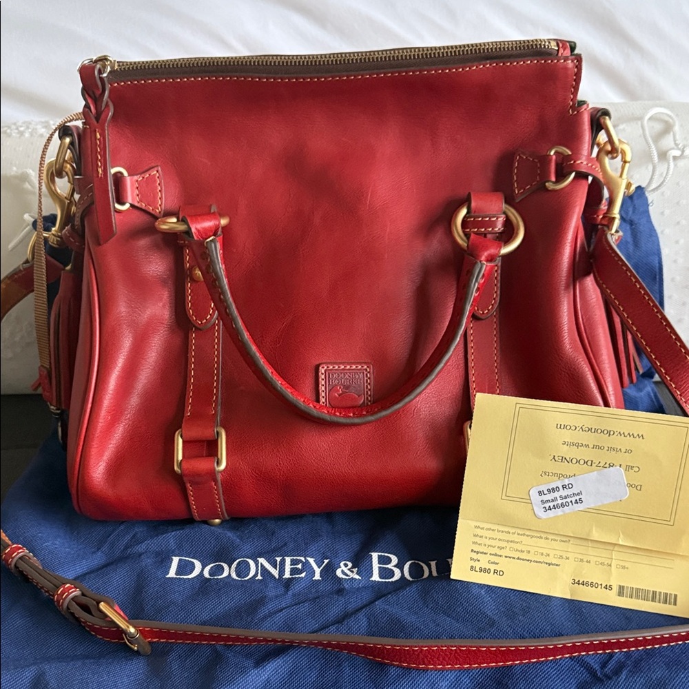Dooney & Bourke Red Leather Satchel